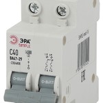 SIMPLE-mod-10 ЭРА SIMPLE Автоматический выключатель 2P  6А (C) 4,5кА ВА 47-29 (6/90/2520)