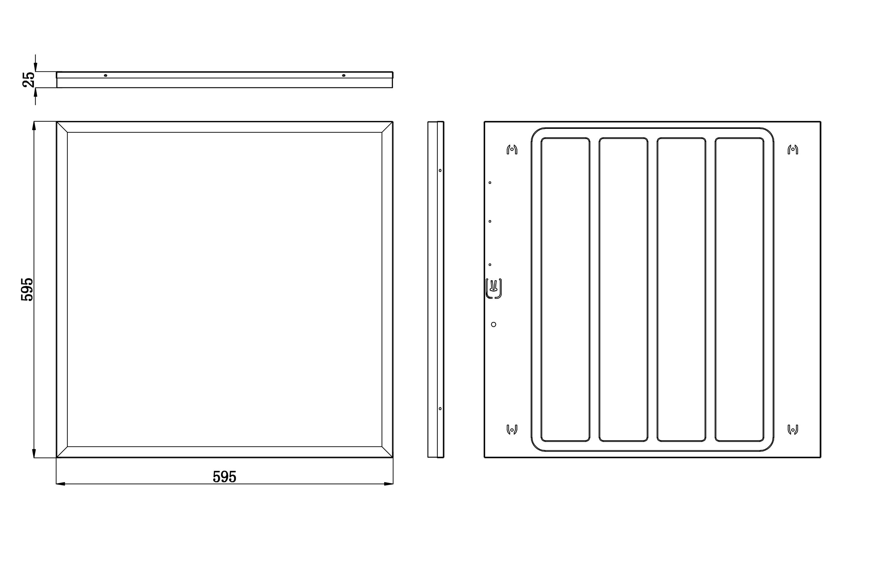 Светильник светодиодный ЭРА  SPO-1-40-6K-M [4] 40Вт 6500К 3060Лм IP40 595x595x25 с равномерной засветкой матовый