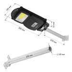 ЭРА Консольный светильник на солн. бат.,COB,с кронштейном,20W, с датч.движ., ПДУ, 450lm, 5000К, IP65