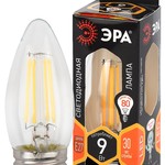 F-LED B35-9w-827-E27 ЭРА (филамент, свеча, 9Вт, тепл, E27) (10/100/5000)