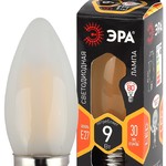 F-LED B35-9w-827-E27 frost ЭРА (филамент, свеча мат, 9Вт, тепл, E27) (10/100/1000)