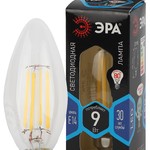 F-LED B35-9w-840-E14 ЭРА (филамент, свеча, 9Вт, нейтр, E14) (10/100/3500)