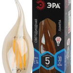 F-LED BXS-5W-840-E14 gold ЭРА (филамент, свеча на ветру золот, 5Вт, нетр, E14) (10/100/4000)