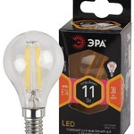 F-LED P45-11w-827-E14 ЭРА (филамент, шар, 11Вт, тепл, E14) (10/100/4000)