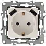 12-4109-02 ЭРА Розетка 2P+E 16A-250В, штор. с 2xUSB 5В-3А, Эра12, слоновая кость (10/100/2000)