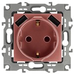 12-4109-14 ЭРА Розетка 2P+E 16A-250В, штор. с 2xUSB 5В-3А, Эра12, медь (10/100/2000)