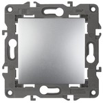 14-1111-03 ЭРА Кнопка, 10АХ-250В, Elegance, алюминий (10/100/2500)