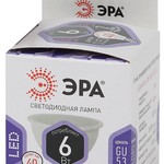LED MR16-6W-860-GU5.3 ЭРА (диод, софит, 6Вт, холод, GU5.3) (10/100/4200)