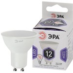 LED MR16-12W-860-GU10 ЭРА (диод, софит, 12Вт, холод, GU10) (10/100/4200)