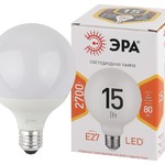 LED G95-15W-2700K-E27 ЭРА (диод, шар декор, 15Вт, тепл, E27) (20/560)
