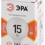 LED G95-15W-2700K-E27 ЭРА (диод, шар декор, 15Вт, тепл, E27) (20/560)