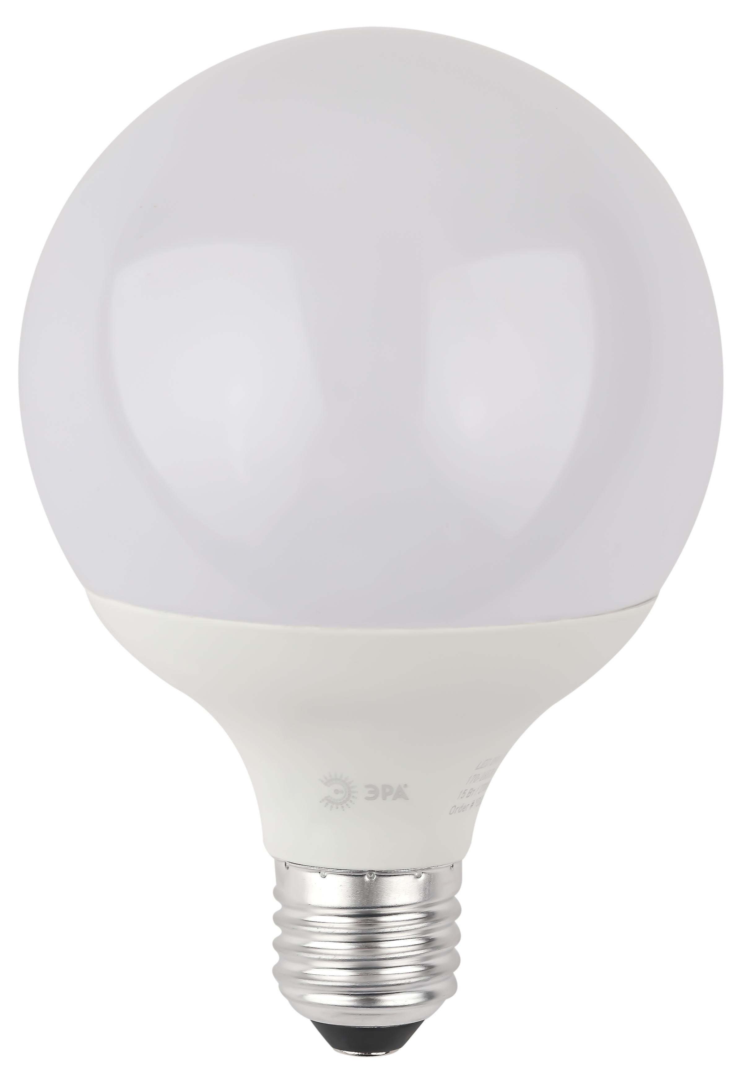LED G95-15W-4000K-E27 ЭРА (диод, шар декор, 15Вт, нейтр, E27) (20/560)