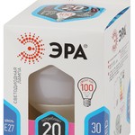 LED G125-20W-4000K-E27 ЭРА (диод, шар декор, 20Вт, нейтр, E27) (20/240)