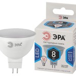 Лампочка светодиодная ЭРА STD LED MR16-8W-12V-840-GU5.3 GU5.3 8 Вт софит нейтральный белый свет