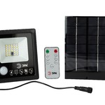 ЭРА Прожектор светодиодный уличный на солн. бат. 20W, 350 lm, 5000K, с датч. движения, ПДУ, IP65 (6/