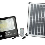 ЭРА Прожектор светодиодный уличный на солн. бат. 100W, 1200 lm, 5000K, с датч. движения, ПДУ, IP65 (