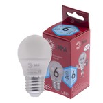 LED P45-6W-840-E27 R ЭРА (диод, шар, 6Вт, нейтр, E27) (10/100/4000)