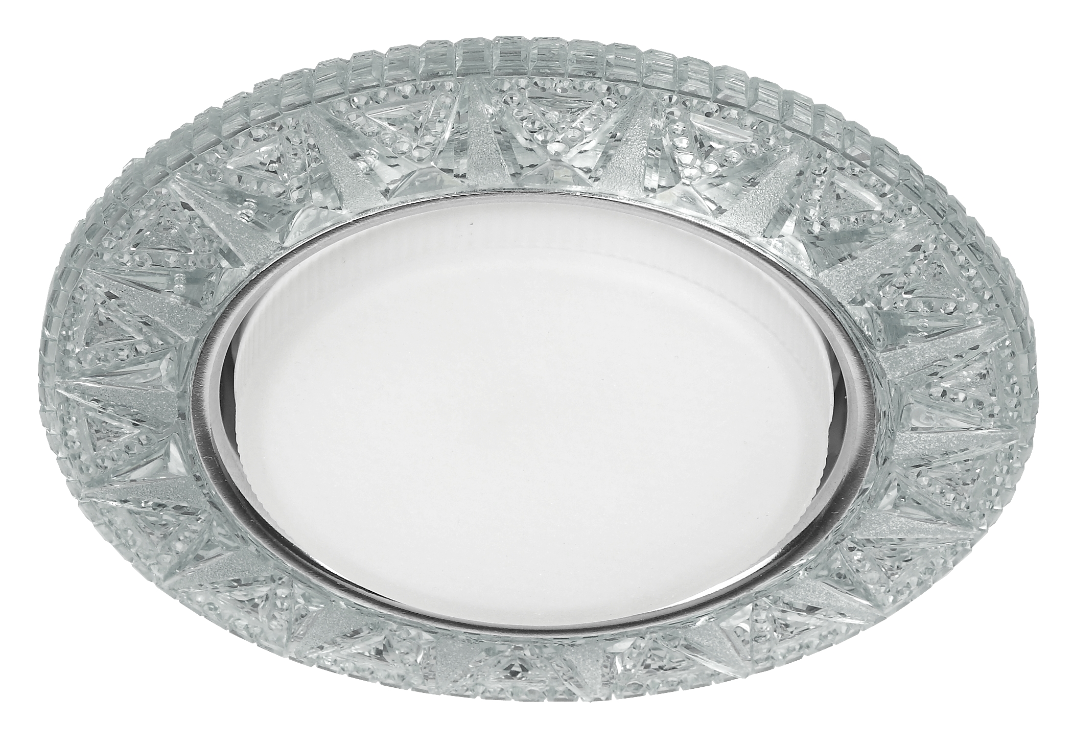 DK LD22 SL/WH Светильник ЭРА декор cо светодиодной подсветкой Gx53, прозрачный (50/800)