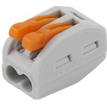 ЭРА NO-222-18 Клемма СМК, серия 412, с рычагом, 2 отверстия, 0.08-2.5мм2 (упак. 100 шт.) (100/3000/5