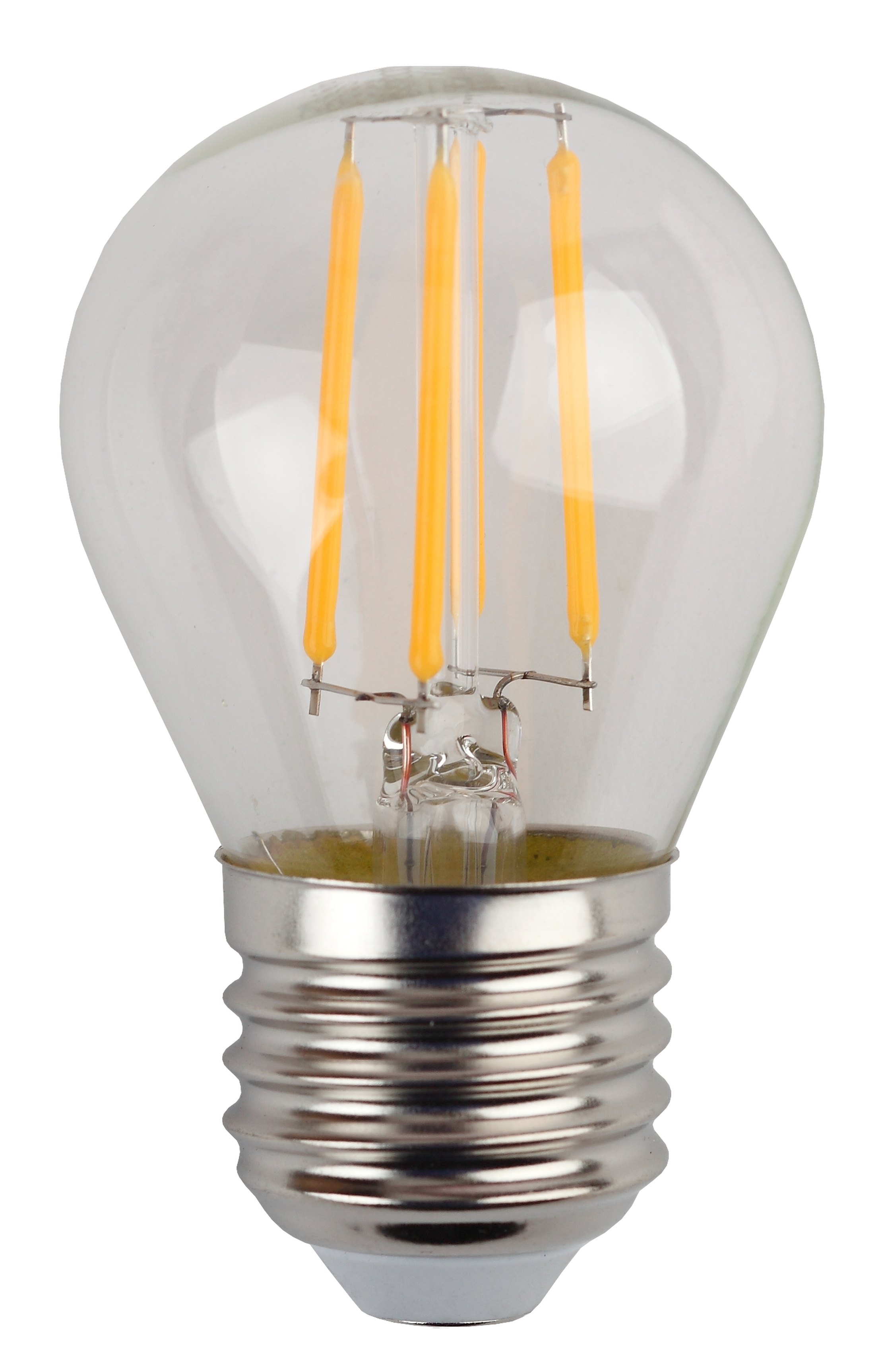 F-LED P45-5W-840-E27 ЭРА (филамент, шар, 5Вт, нейтр, E27) (10/100/3200)