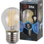 F-LED P45-5W-840-E27 ЭРА (филамент, шар, 5Вт, нейтр, E27) (10/100/3200)