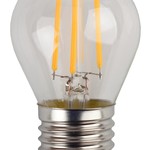 F-LED P45-5W-840-E27 ЭРА (филамент, шар, 5Вт, нейтр, E27) (10/100/3200)