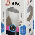 LED A60-15W-840-E27 ЭРА (диод, груша, 15Вт, нейтр, E27), (10/100/1500)