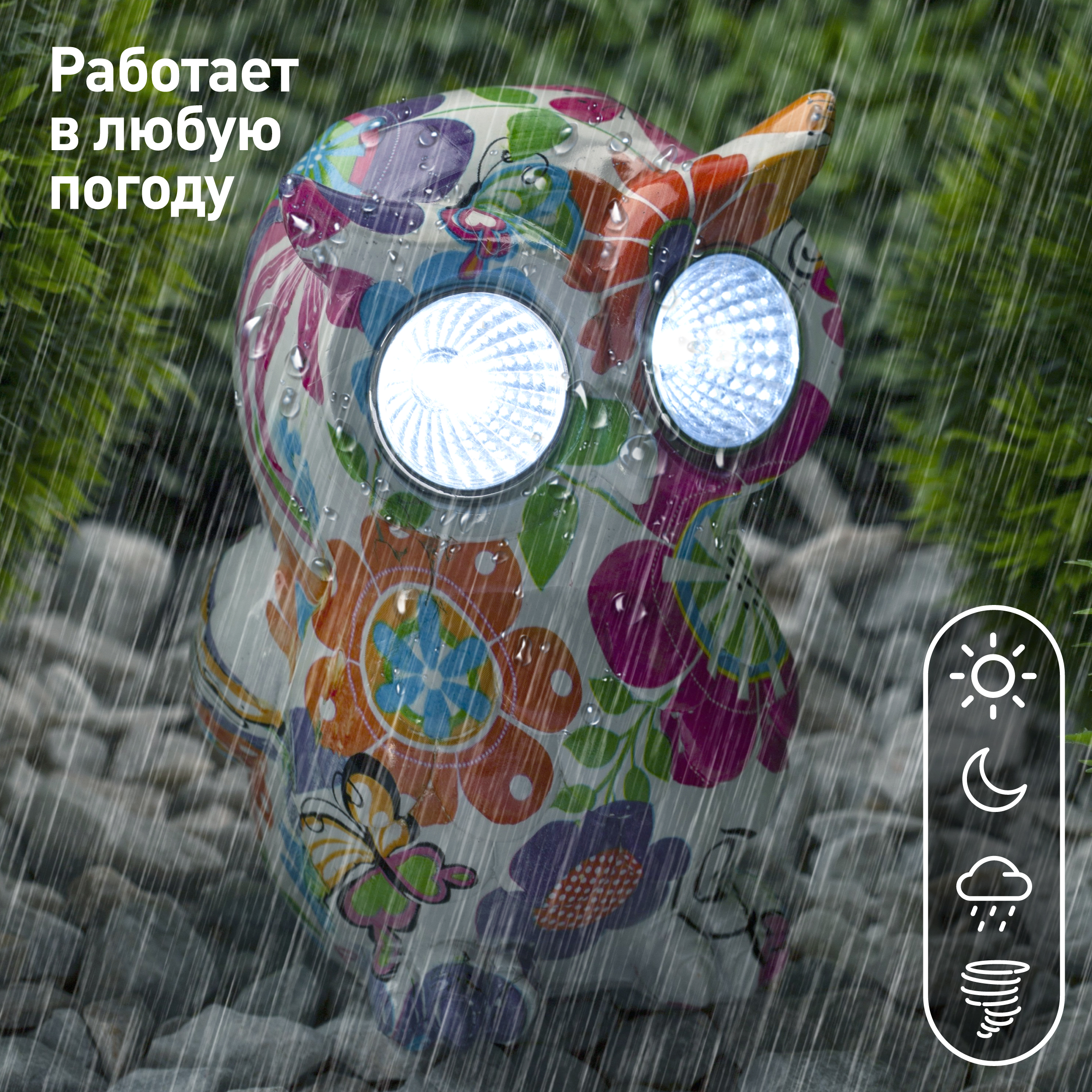 ERAFYS01-04 ЭРА Садовый светильник Птица на солнечной батарее, полистоун, 15 см (24/288)
