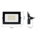 Прожектор светодиодный уличный ЭРА LPR-021-0-30K-020 20Вт 3000К 1600Лм 125х85х50