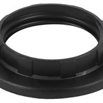 ЭРА Кольцо для патрона E14, пластик, черное (100/1000/24000)