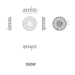 SPP-402-0-50K-100 ЭРА Cветильник cветодиодный подвесной IP65 100Вт 10000Лм 5000К Кп<2% КСС Д (10/240