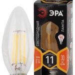 F-LED B35-11w-827-E14 ЭРА (филамент, свеча, 11Вт, тепл, E14) (10/100/5000)