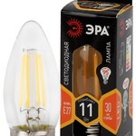 F-LED B35-11w-827-E27 ЭРА (филамент, свеча, 11Вт, тепл, E27) (10/100/5000)