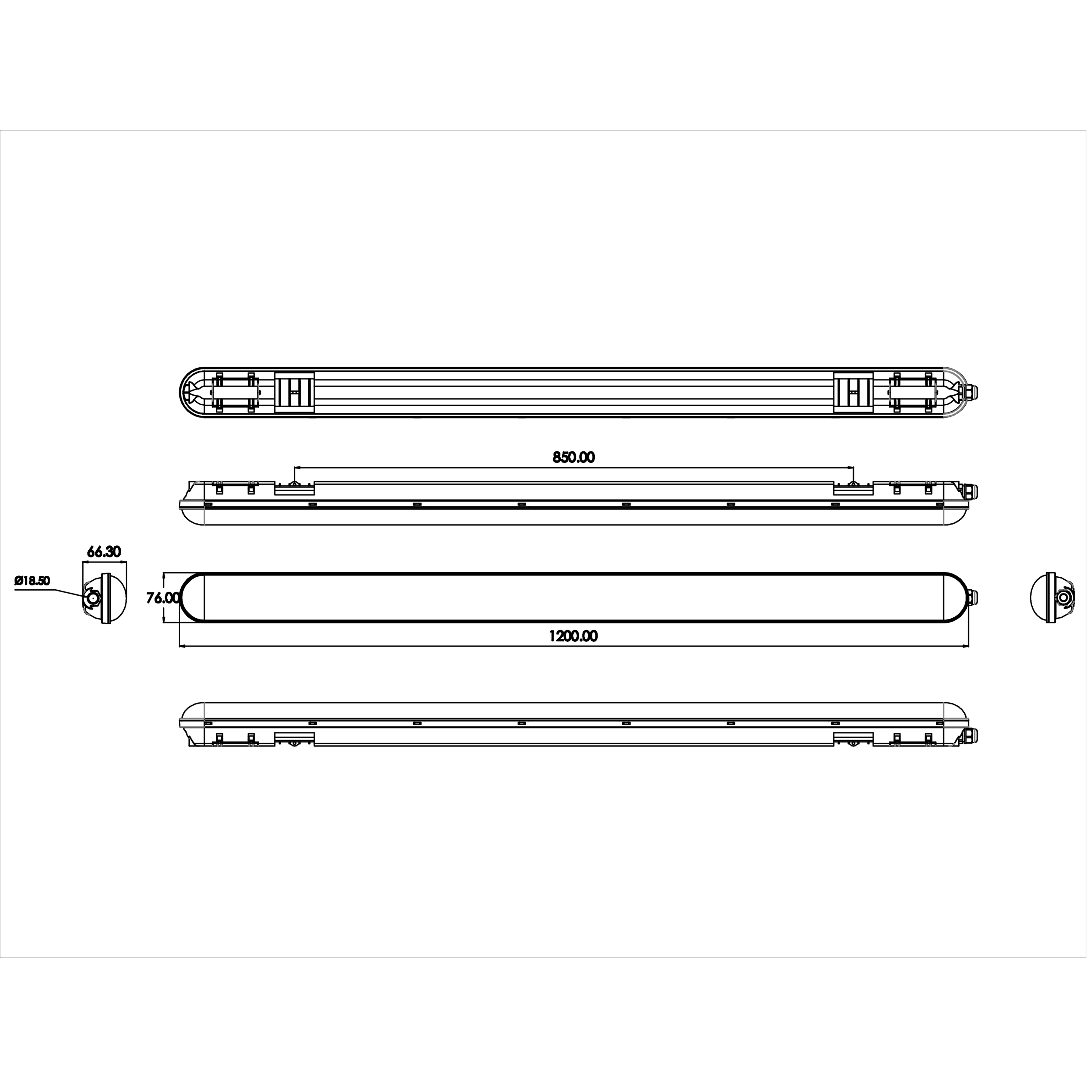 SPP-201-1-40K-036 ЭРА Светильник светодиодный линейный IP65 36Вт 3780Лм 4000К 1200мм прозр (12/120)
