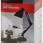 ЭРА наст.светильник N-123-Е27-40W-BK черный (12/96)