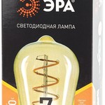 F-LED ST64-7W-824-E27 spiral gold ЭРА (филамент, спир зол, 7Вт, тепл, E27) (20/960)