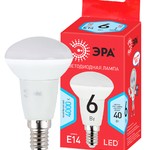 Лампочка светодиодная ЭРА RED LINE LED R50-6W-840-E14 R Е14 / E14 6 Вт рефлектор нейтральный белый свет