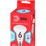 Лампочка светодиодная ЭРА RED LINE LED R50-6W-840-E14 R Е14 / E14 6 Вт рефлектор нейтральный белый свет