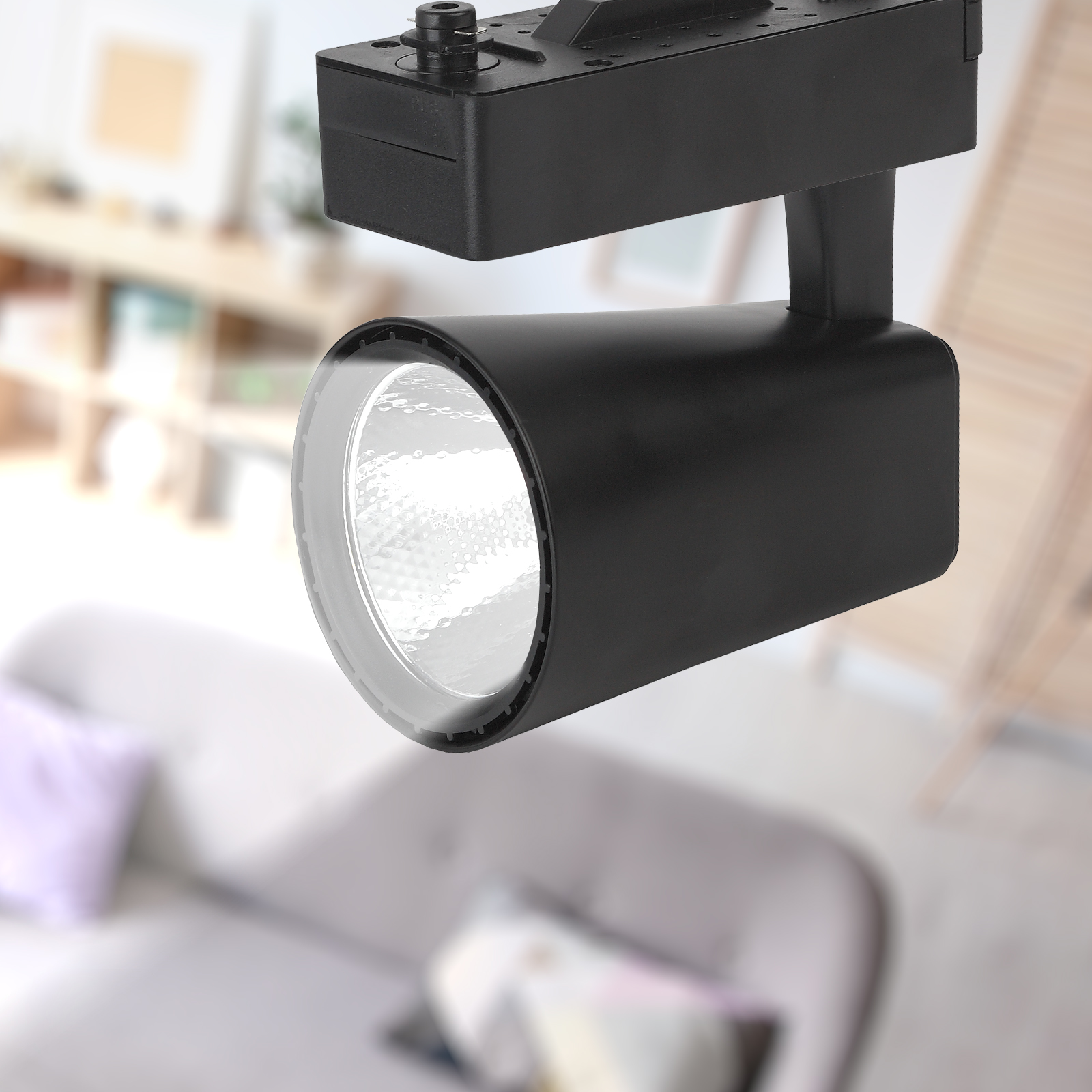 TR4 - 20 BK Трековый Светильник ЭРА 20Вт черный COB (20/160)