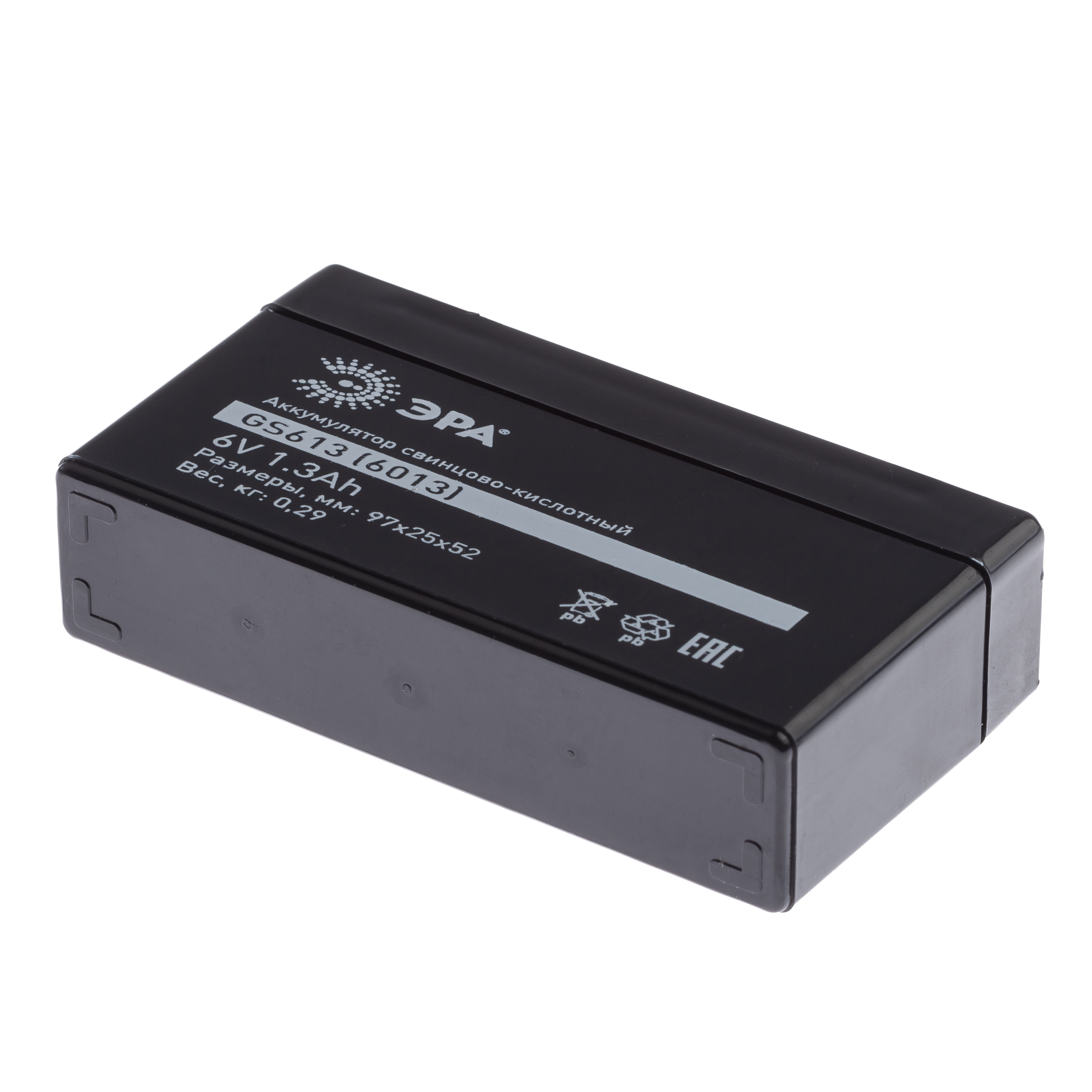 ЭРА Аккумулятор GS613 (Cвинцово-кислотный 6V 1,3) (40/1440)