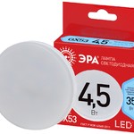 ECO LED GX-4,5W-840-GX53 ЭРА (диод, таблетка, 4,5Вт, нейтр, GX53) (10/100/4800)