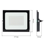 Прожектор светодиодный уличный ЭРА LPR-021-0-65K-070 70Вт 6500К 5600Лм 217х165х36