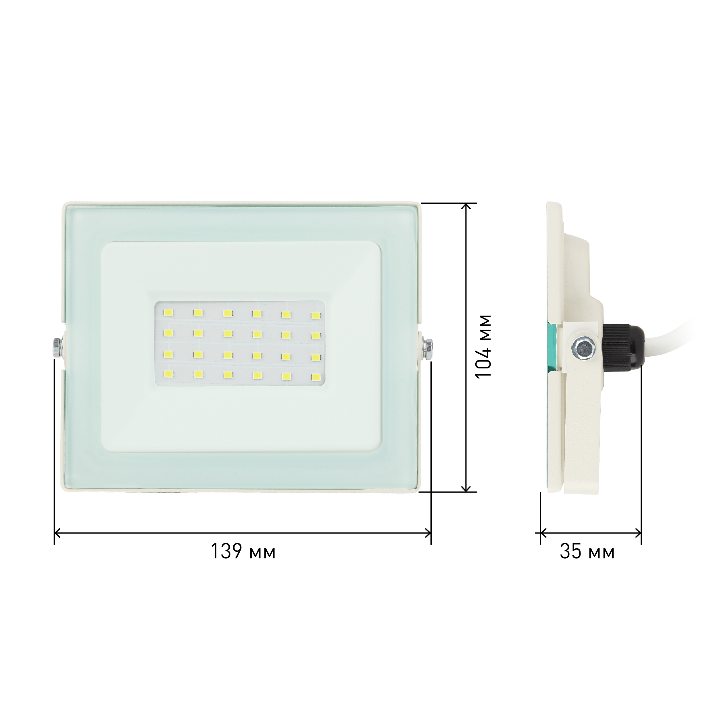 Прожектор светодиодный уличный ЭРА LPR-031-0-65K-030 30Вт 6500К 2400Лм 139x104x35 белый