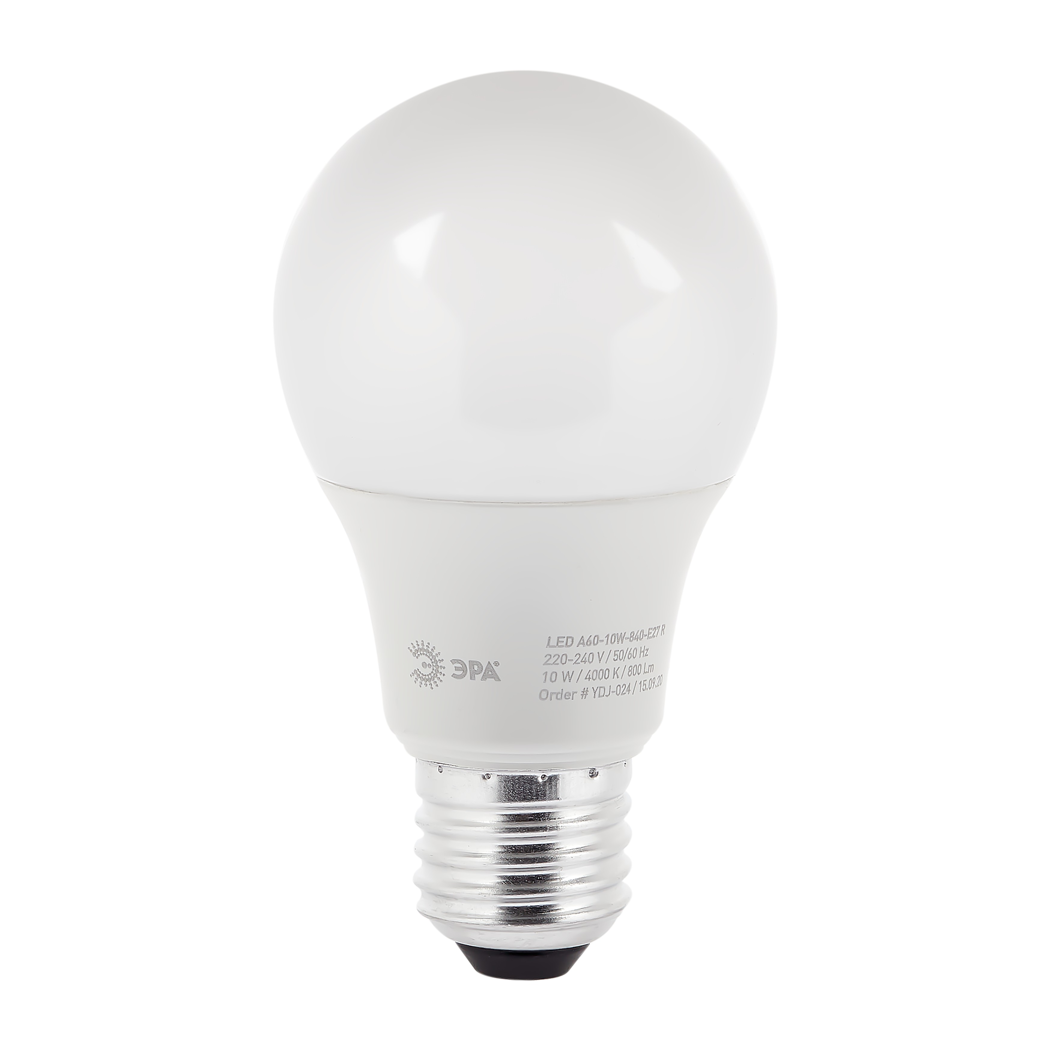 Лампочка светодиодная ЭРА RED LINE LED A60-10W-840-E27 R Е27 / E27 10 Вт груша нейтральный белый свет