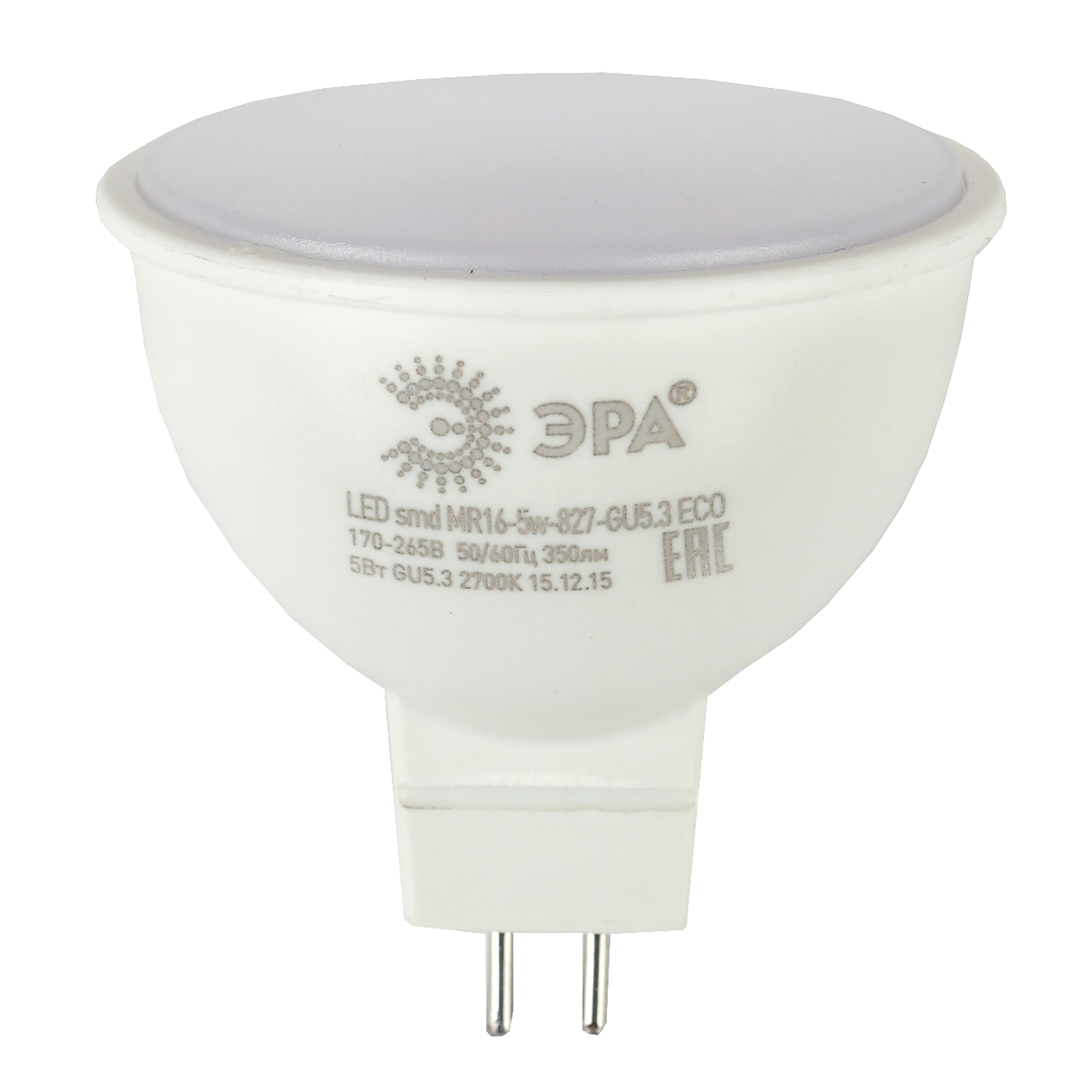 Лампочка светодиодная ЭРА RED LINE LED MR16-5W-840-GU5.3 R GU5.3 5 Вт софит нейтральный белый свет