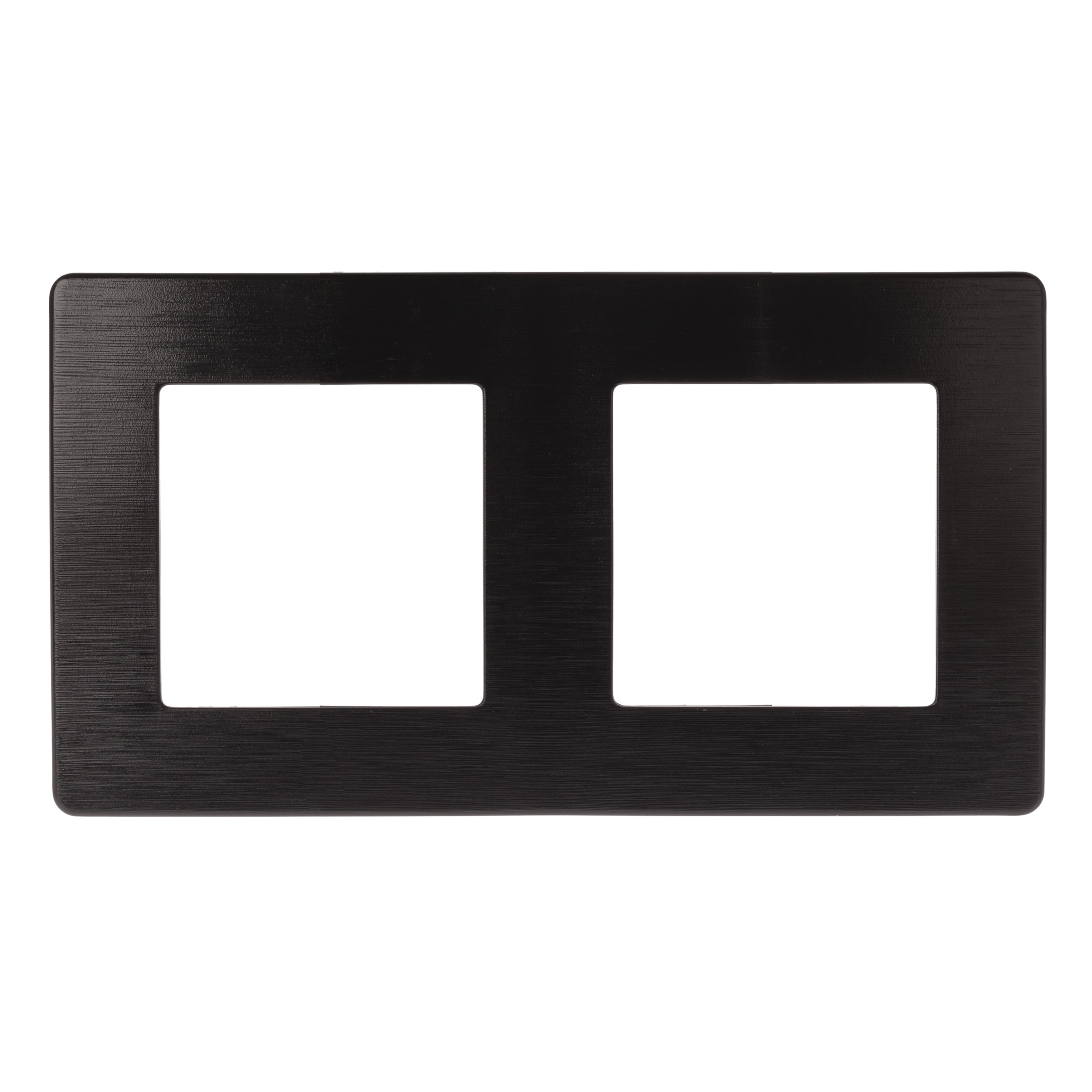 Рамка для розеток и выключателей ЭРА Серия 12 12-5102-06 на 2 поста, Сатин, чёрный