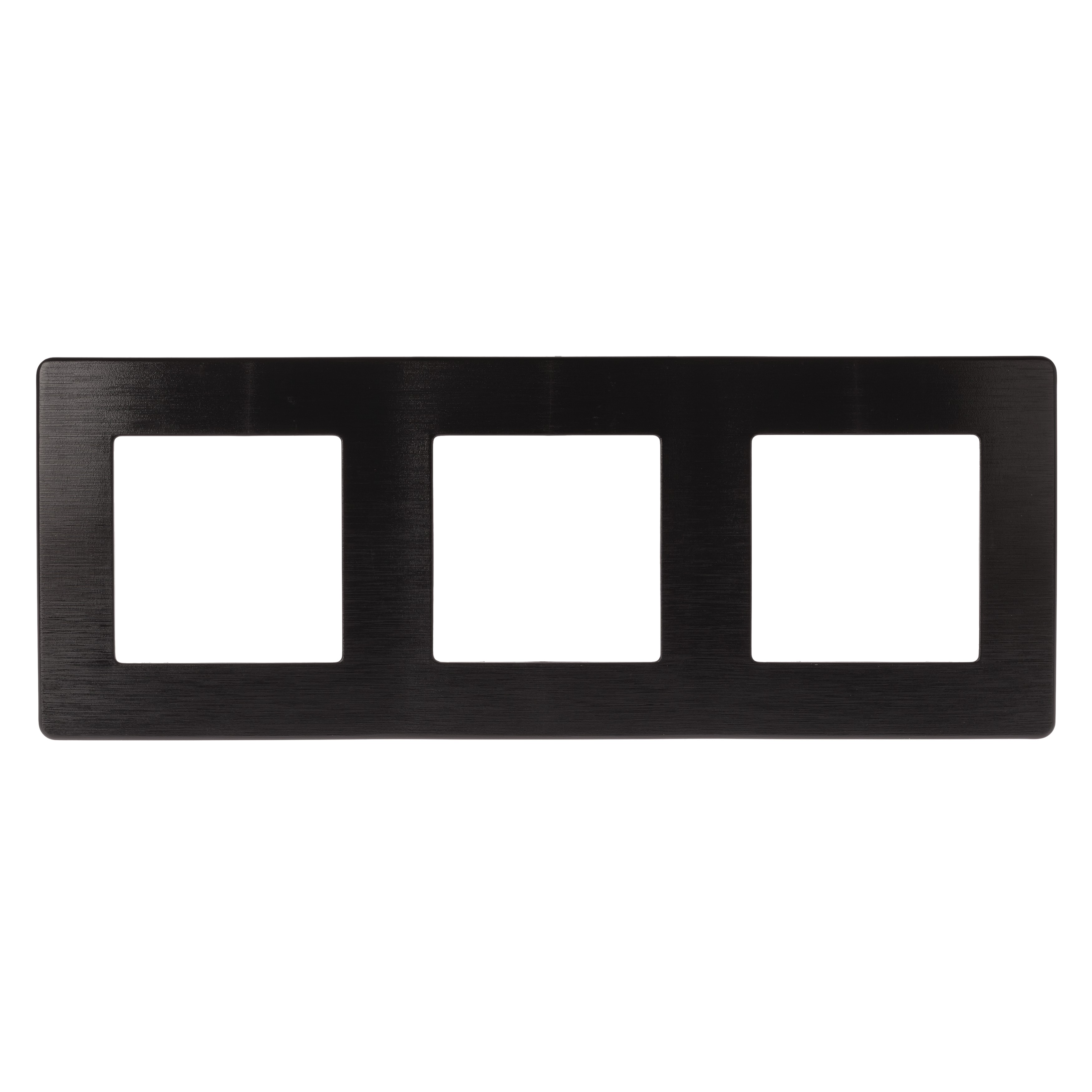 Рамка для розеток и выключателей ЭРА Серия 12 12-5103-06 на 3 поста, Сатин, чёрный