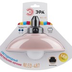 Ночник - светильник светодиодный ЭРА NLED-487-1W-SW-P настенный на батарейках с выключателем розовый